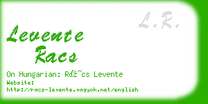 levente racs business card